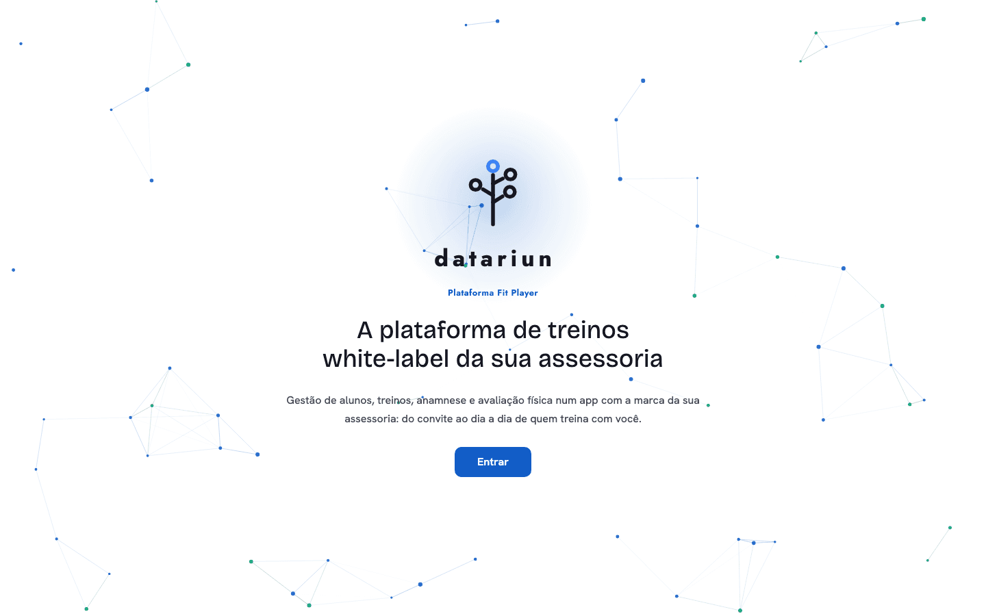 Tela inicial do The Fit Player